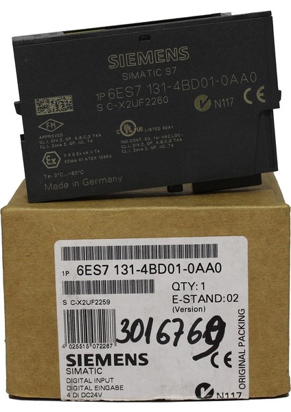 6ES7131-4BD01-0AA0 ET200S, El-Mod., 4dı St., Dc 24