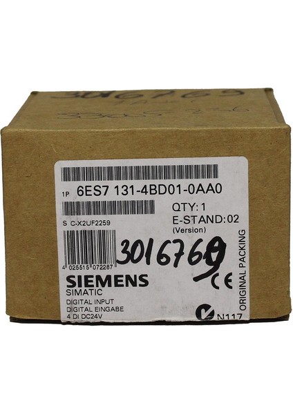 6ES7131-4BD01-0AA0 ET200S, El-Mod., 4dı St., Dc 24