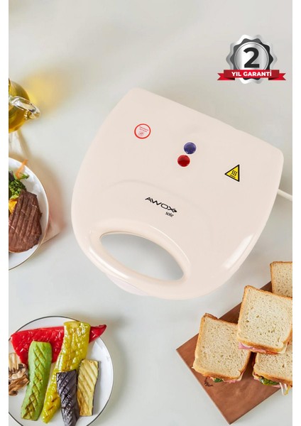 Sole 750 W Mini Tost Makinesi, Seramik Kaplama