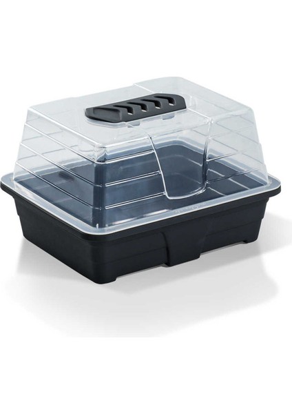 Mini Sera Tohum Fide Yetiştirme Seti 1,4 Litre Antrasit