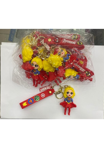 3D Figür Avangers Bayan Superman Karakter Anahtarlık