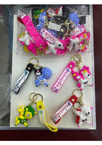 3D Figür Hello Kitty Karakter Anahtarlık 1 Adettir