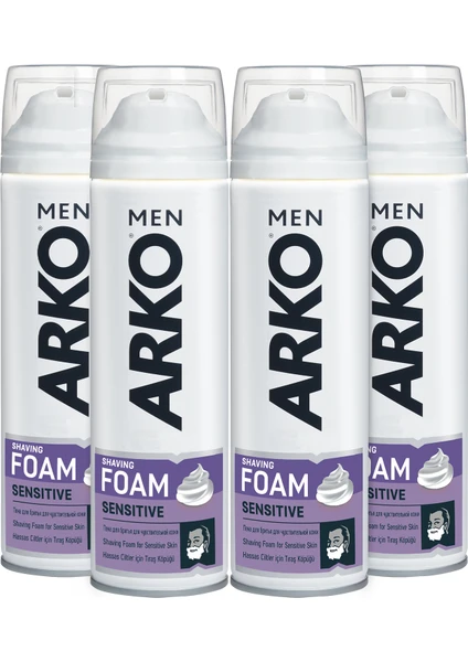 Men Sensitive Erkek Tıraş Köpüğü 4x200ml