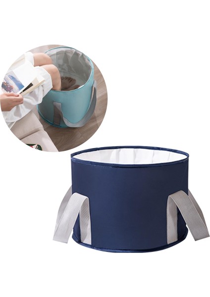 Bahçecilik Için Saplı Banyo Çantası Ayak Islatma Çantası ile Katlanabilir Lavabo Lavabo Donanma (Yurt Dışından) fiyatları