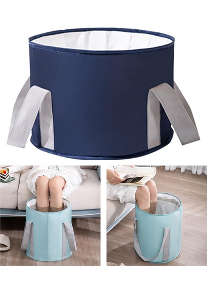 Bahçecilik Için Saplı Banyo Çantası Ayak Islatma Çantası ile Katlanabilir Lavabo Lavabo Donanma (Yurt Dışından) modelleri