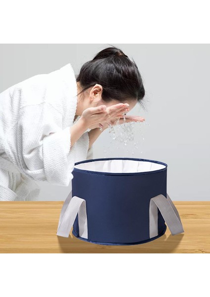 Bahçecilik Için Saplı Banyo Çantası Ayak Islatma Çantası ile Katlanabilir Lavabo Lavabo Donanma (Yurt Dışından) indirimleri