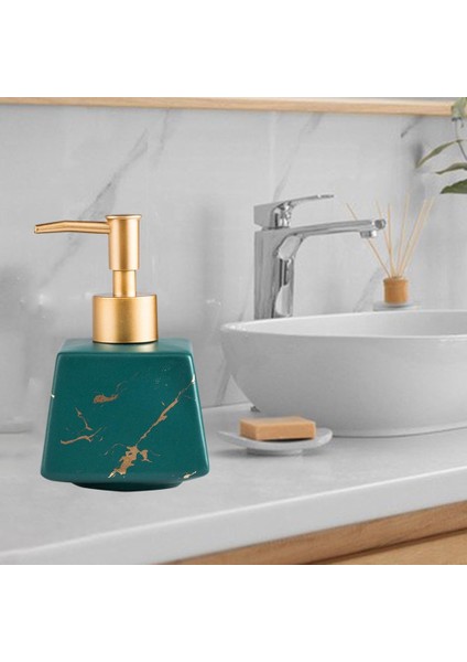 Seramik Sıvı Losyon Dispenseri 260ML Pompa Şişesi Doldurulabilir, Dayanıklı ve Kullanılabilir - Yeşil (Yurt Dışından) modelleri