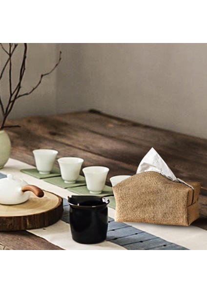 Oda Tezgahı Beyaz Için Keten Mendil Tutucu Bez Mendil Kılıfı (Yurt Dışından) modelleri