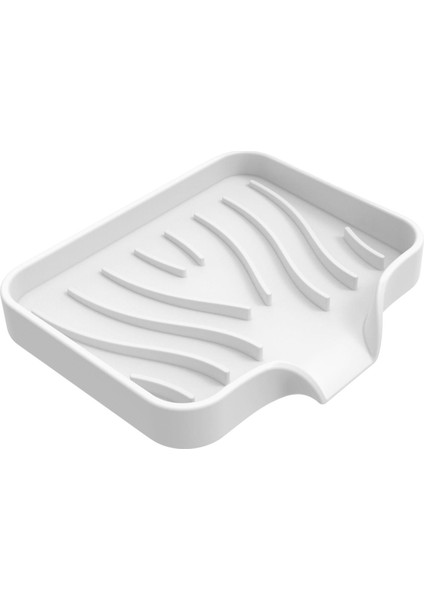 Sabunluk Saklama Kutusu Kendinden Drenajlı Plaka Tepsisi Otel Küvet Banyo Beyaz (Yurt Dışından)