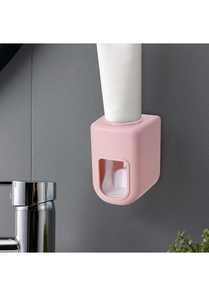 Tuvalet Ev Pembe Için Duvara Monte Diş Macunu Dispenseri Otomatik Diş Macunu Rafı (Yurt Dışından) fırsatları