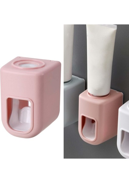 Tuvalet Ev Pembe Için Duvara Monte Diş Macunu Dispenseri Otomatik Diş Macunu Rafı (Yurt Dışından) indirimleri