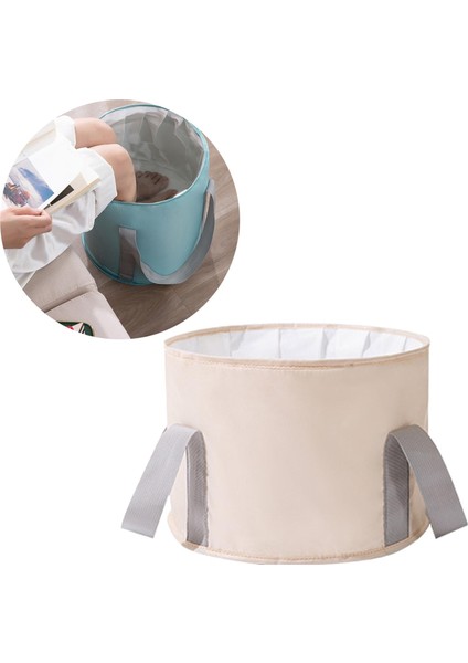 Katlanabilir Ayak Küvet Çamaşır Sepeti Ayak Banyosu Lavabo Kamp Araba Açık Bej Için (Yurt Dışından) fiyatları