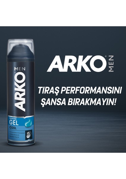 Men Cool Erkek Tıraş Jeli 4'lü Paket 200 ml