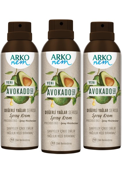 Nem Değerli Yağlar Avokado Sprey Krem 3X150ML