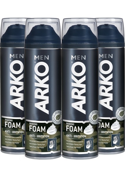 Men Tıraş Köpüğü Anti Irritation 4x200ml