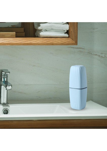 Seyahat Otel Kamp Açık Mavi Için Seyahat Diş Fırçası Tutucu Diş Fırçası Konteyner Vaka (Yurt Dışından) indirimleri