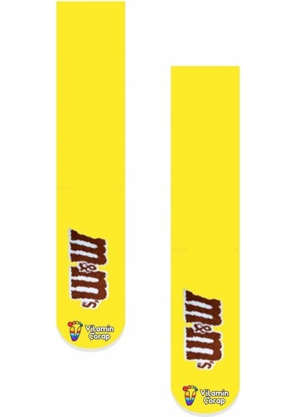 Limmon Store M&m's Sarı Renkli Çorap