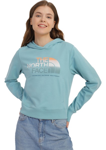 D2 Graphic Crop Hoodie Kadın Sweatshirt - NF0A83FG
