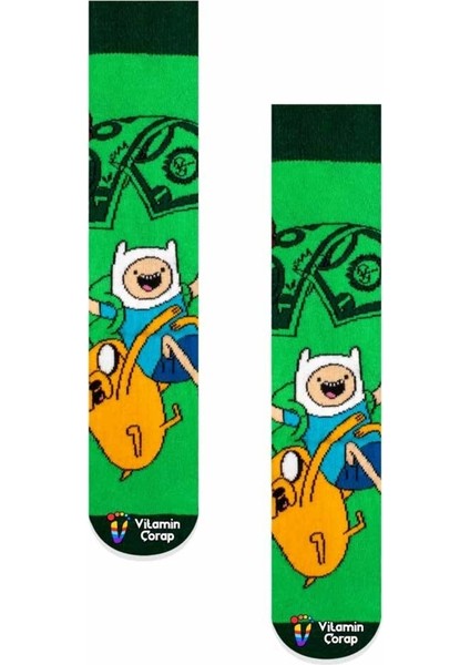 Adventure Time Renkli Çorap