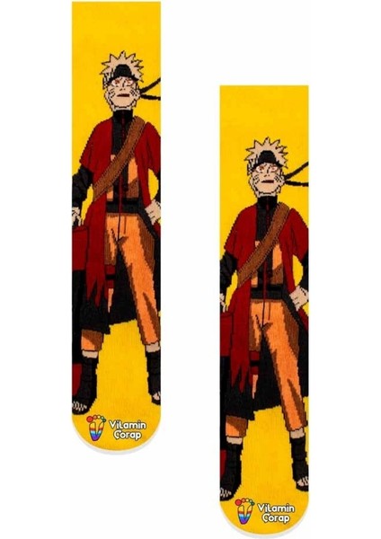 Anime Naruto Uzumaki Renkli Çorap