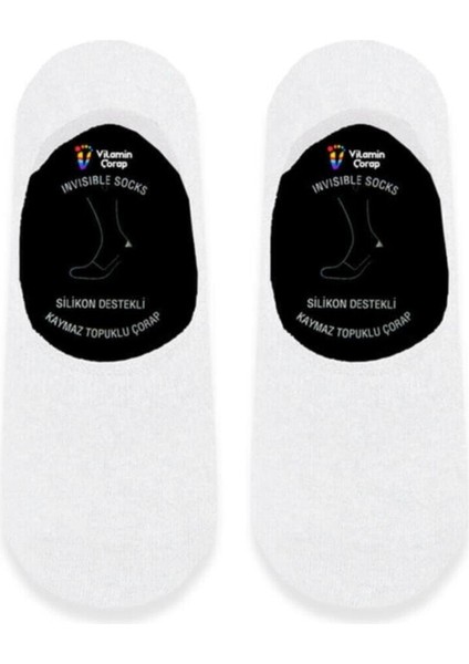 Beyaz Bambu Unisex Babet Çorap