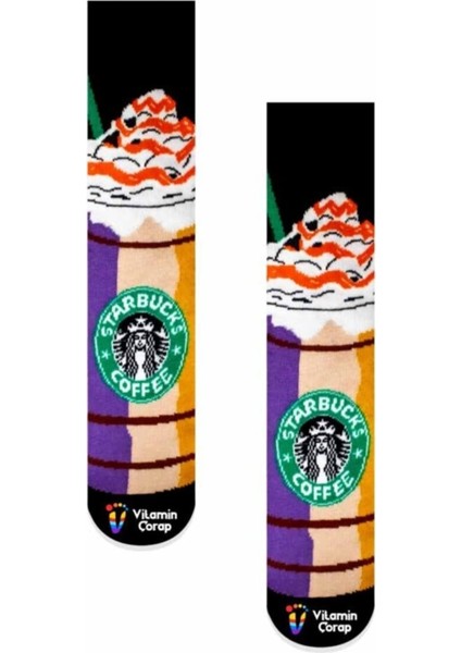 Starbucks Coffee Renkli Çorap