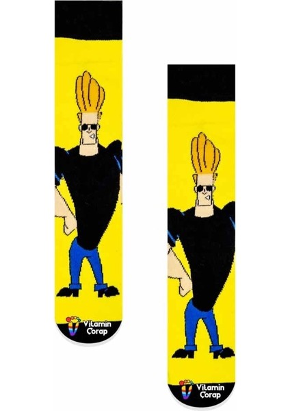 Limmon Store Johnny Bravo Renkli Çorap