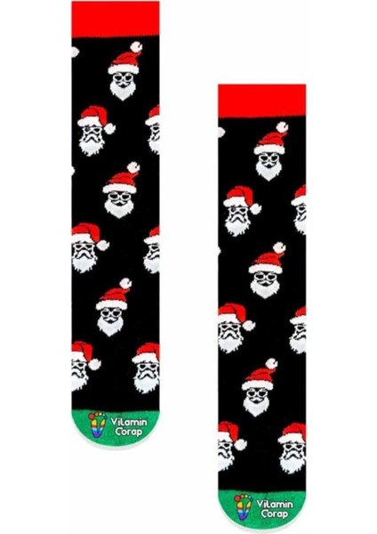 Noel Baba Sakal Renkli Çorap