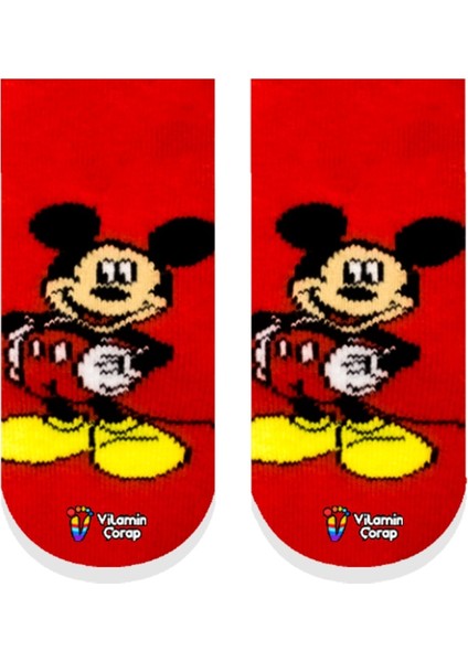 Mickey Mouse Havlu Kaydırmaz Çocuk Çorap