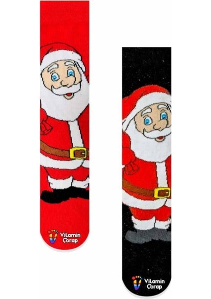 Limmon Store 2'li Noel Baba Renkli Çorap Set