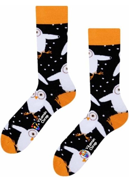 Penguenler Renkli Çorap