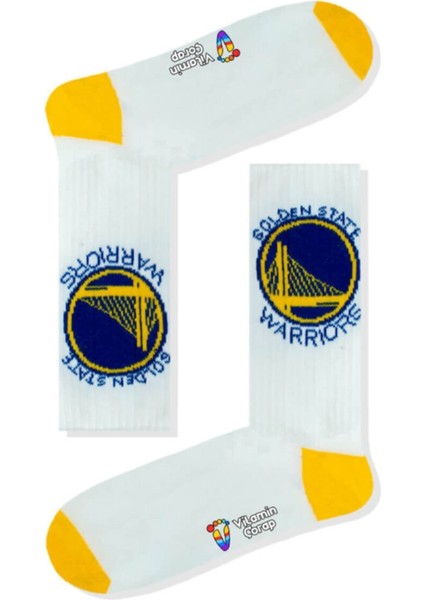 Golden State Beyaz Atletik Çorap