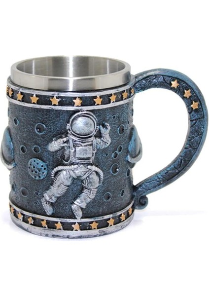 Astronot Tasarımlı Çelik Kupa Bardak