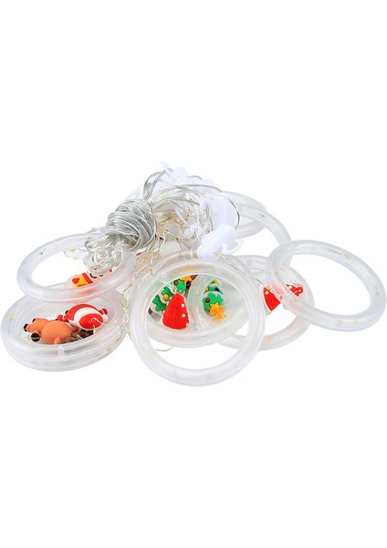 LED Halka Noel Perde Işıkları - Beyaz (Yurt Dışından)