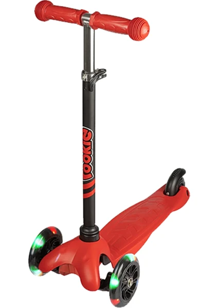 Kırmızı 3 Tekerlekli Işıklı Scooter