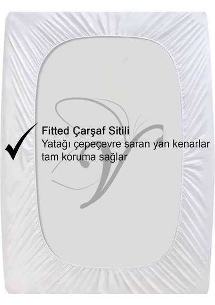 Pamuk, Gökkuşağı Desenli Kapitone Sıvı Geçirmez Bebek ve Çocuk Yatak Alezi, Yatak Koruyucu Alez, Lastikli Çarşaf 60 x 120 fırsatları