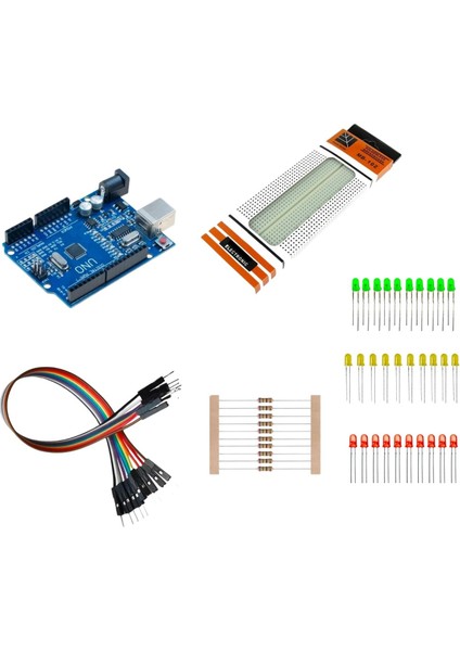 Arduino Ile Trafik Lambası Yapım Proje Seti  -  E-Pdf Içerikli