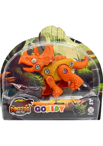 Eğitici Sök-Tak Dinozor Vidalama Oyun Seti - Turuncu modelleri