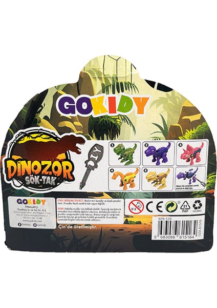 Eğitici Sök-Tak Dinozor Vidalama Oyun Seti - Turuncu fırsatları