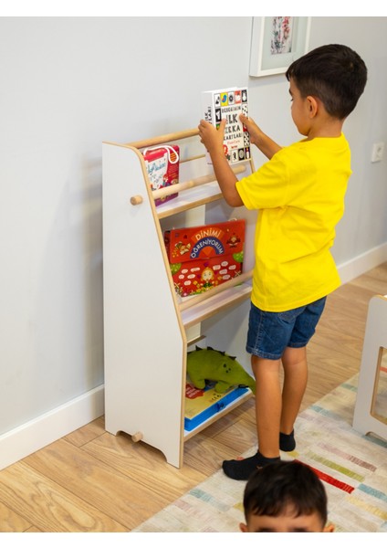Montessori Çocuk Odası Eğitici Kitaplı 54 cm