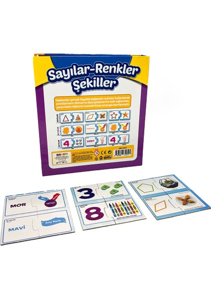 Eğlenceli Bulmacalar Sayılar, Renkler, Şekiller