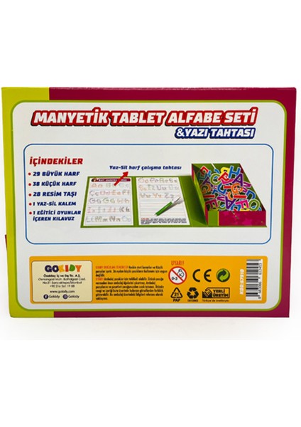 Manyetik Tablet Alfabe Seti & Yazı Tahtası