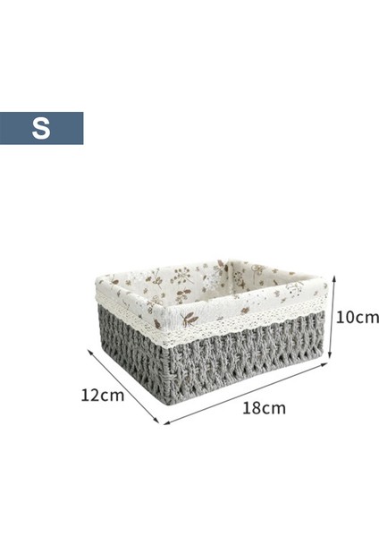 El Yapımı Rattan Depolama Sepeti Oyuncaklar Aperatifler Kutuları Dekoratif Orta (Yurt Dışından)