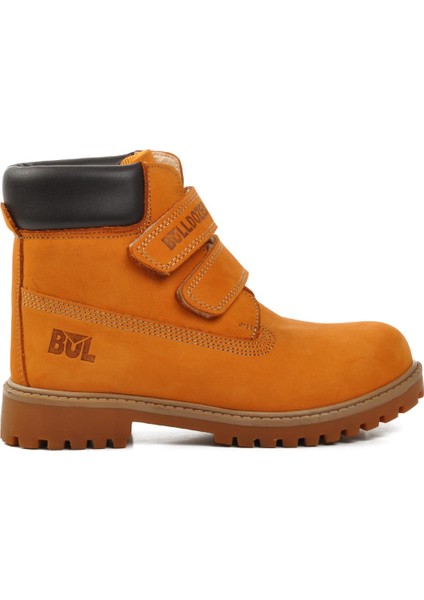 Bulldozer 240850-F Sarı Nubuk Hakiki Deri Çocuk Bot