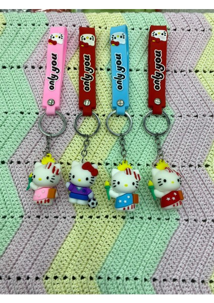 3D Figür Hello Kitty Karakter Anahtarlık 1 Adettir