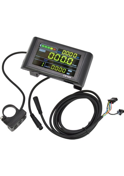 SW900 LCD Ekran Metre Kontrol Paneli 24 36 48V 52V 60V Elektrikli Scooter 6 Pinli Fiş Sürme Hız Zaman Güç Ekranı (Yurt Dışından)