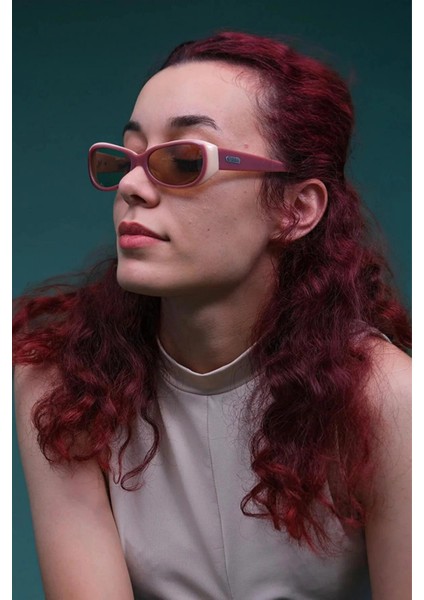 Çift Renkli Kemik Polarize Retro CS014 C17 Kadın Güneş Gözlüğü