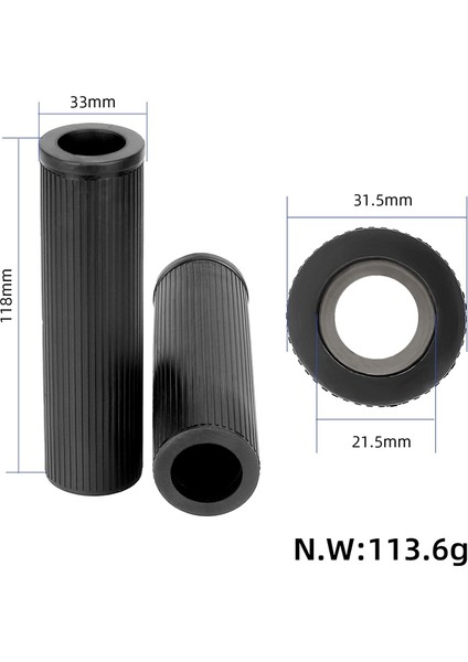 Evrensel Bisiklet 22MM Iç Çaplı Gidon Kapağı Fişli Delikten Silikon Gidon Kapağı, Siyah (Yurt Dışından) fırsatları