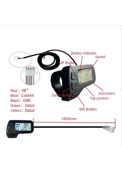 Elektrikli Bisiklet Ekranı KT-LCD11 5pin Ekran Sm Fişli Tahrik Motoru Dönüşüm Ebike Aksesuarları (Yurt Dışından)