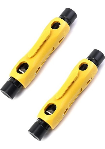 Çift Uçlu Koaksiyel Sıyırıcılar, 2'li Paket Koaksiyel Sıyırıcı Tel Kesici Rg7/11 ve RG59/6/6Q Için Koaksiyel Sıyırma Aleti (Yurt Dışından)